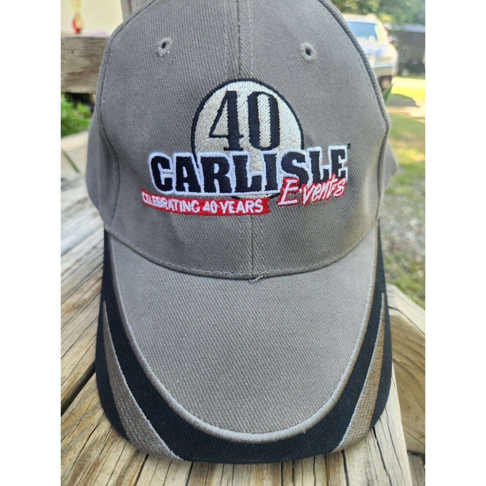 CARLISLE Events Logo Celebrating 40 Years Hat Adjustable 1974-2014 Grey & Black